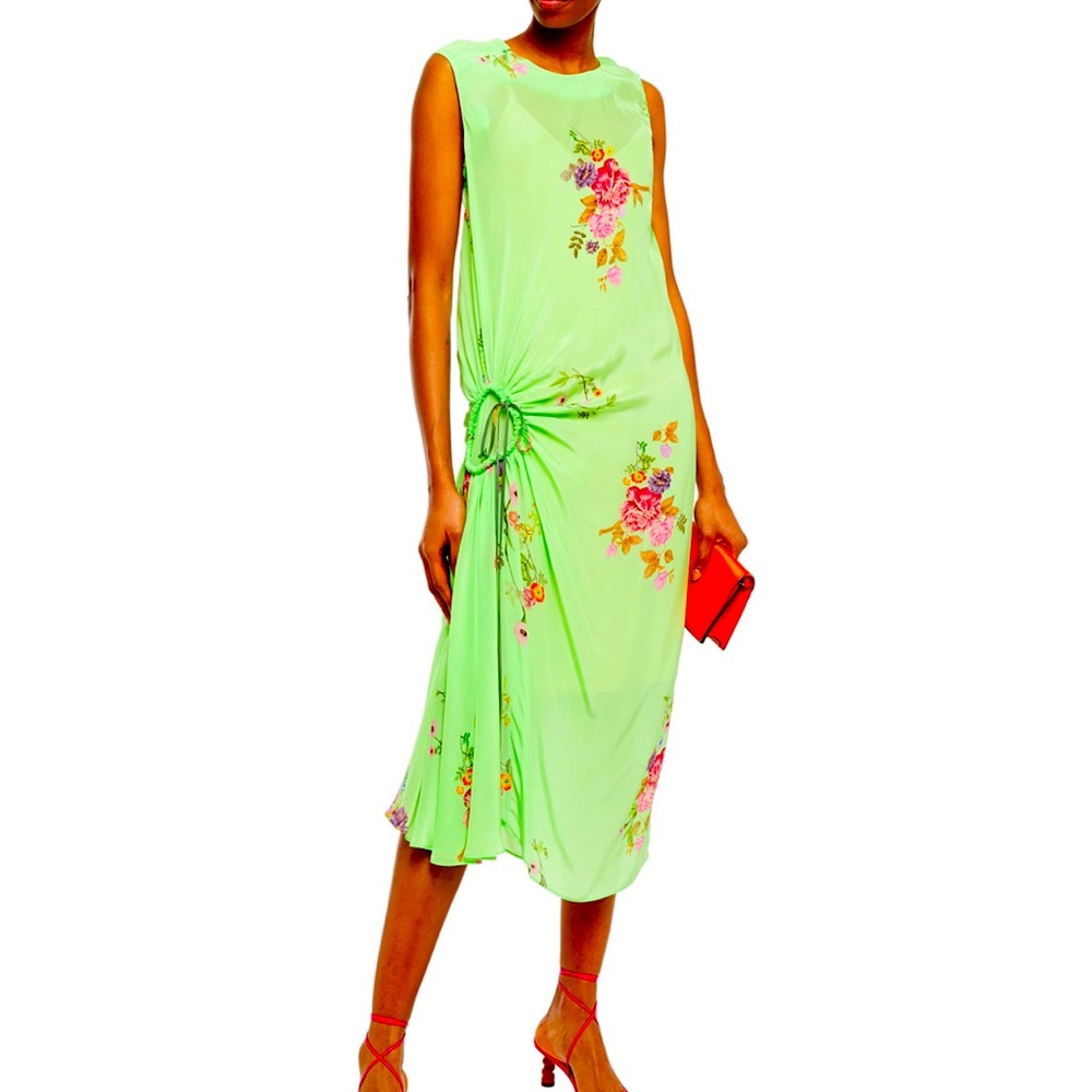 PREEN LINE Small
Aida ruched floral-print crepe de chine midi dress